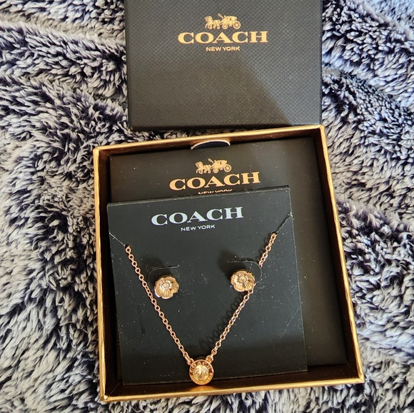 Nwt Coach Necklace and Earrings set - Picture 1 of 1